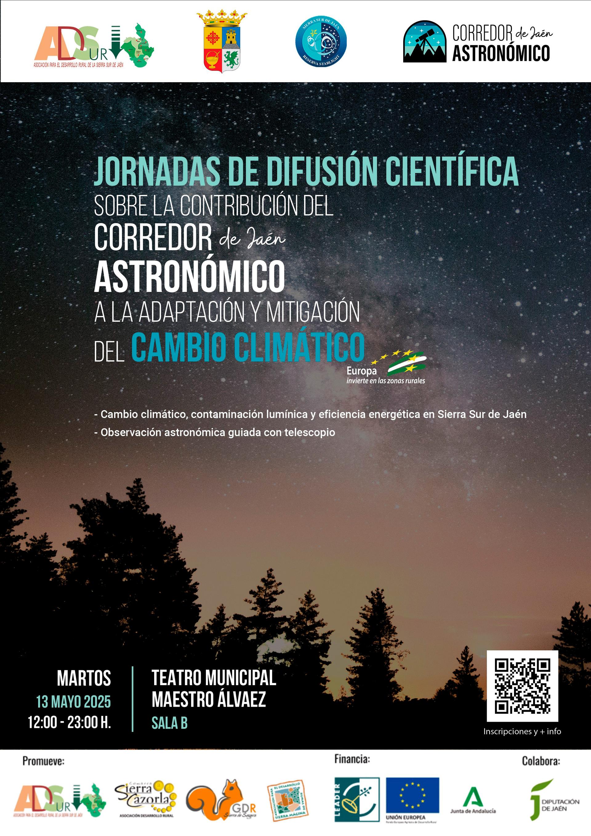Jornada de difusión científica sobre el Corredor Astronómico de Jaén y la mitigación del cambio climático