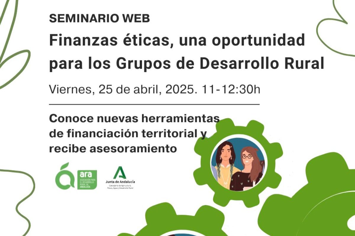 ARA organiza un seminario web sobre finanzas éticas y desarrollo rural