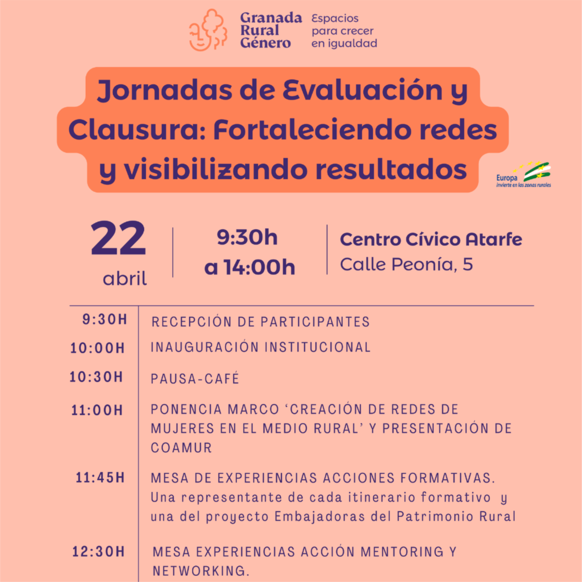 Jornada final de Granada Rural Género. Espacios para crecer en igualdad