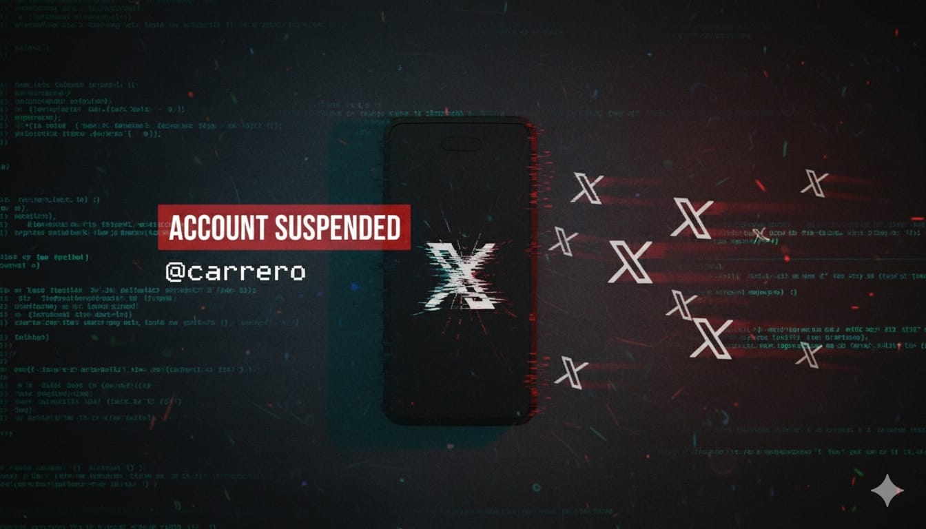 @Carrero suspendido en X Twitter por no ser auténtico.