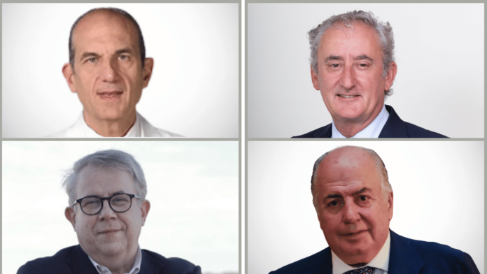 Masks hanging on a clothes line.