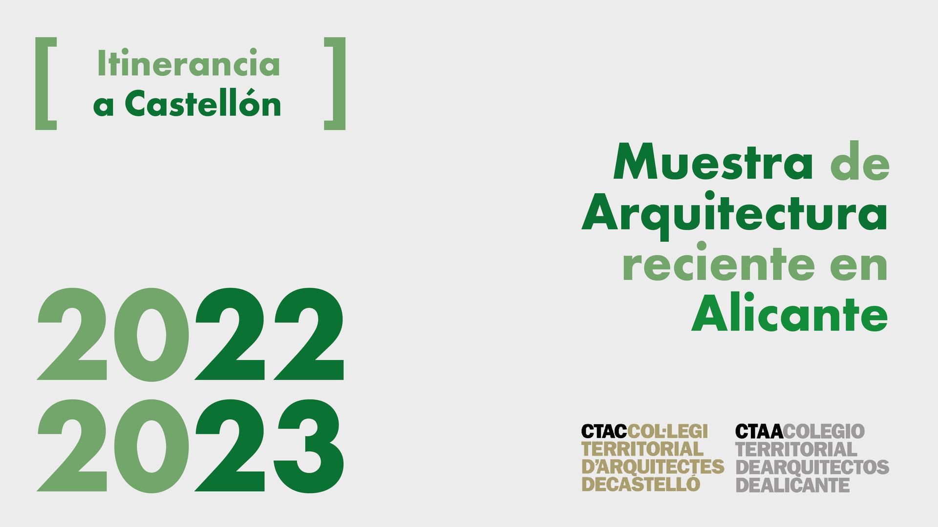 Muestra de Arquitectura Reciente en Alicante