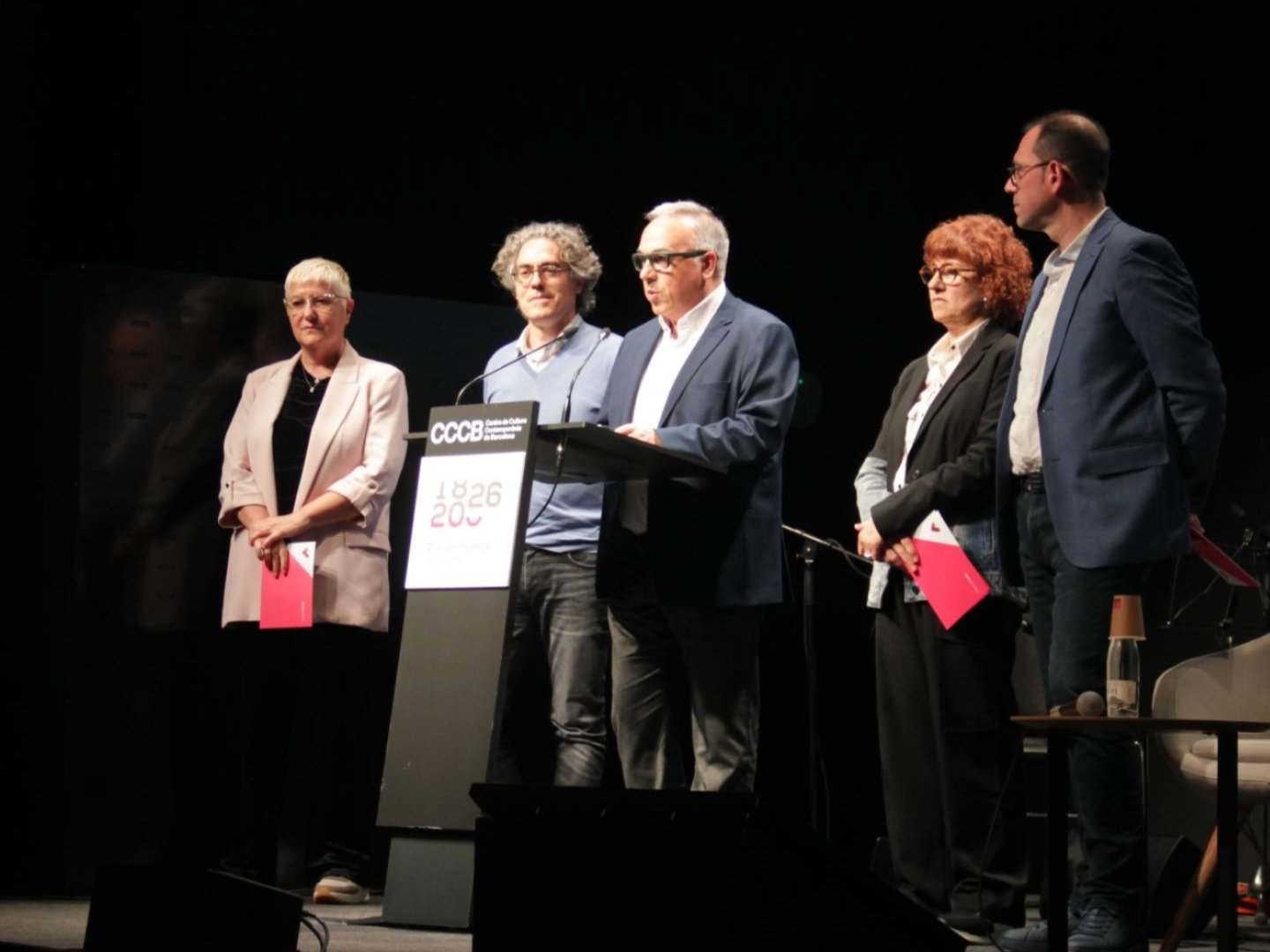 L’equip de gestió a l’acte commemoratiu dels 200 anys al CCCB, el mes de febrer.