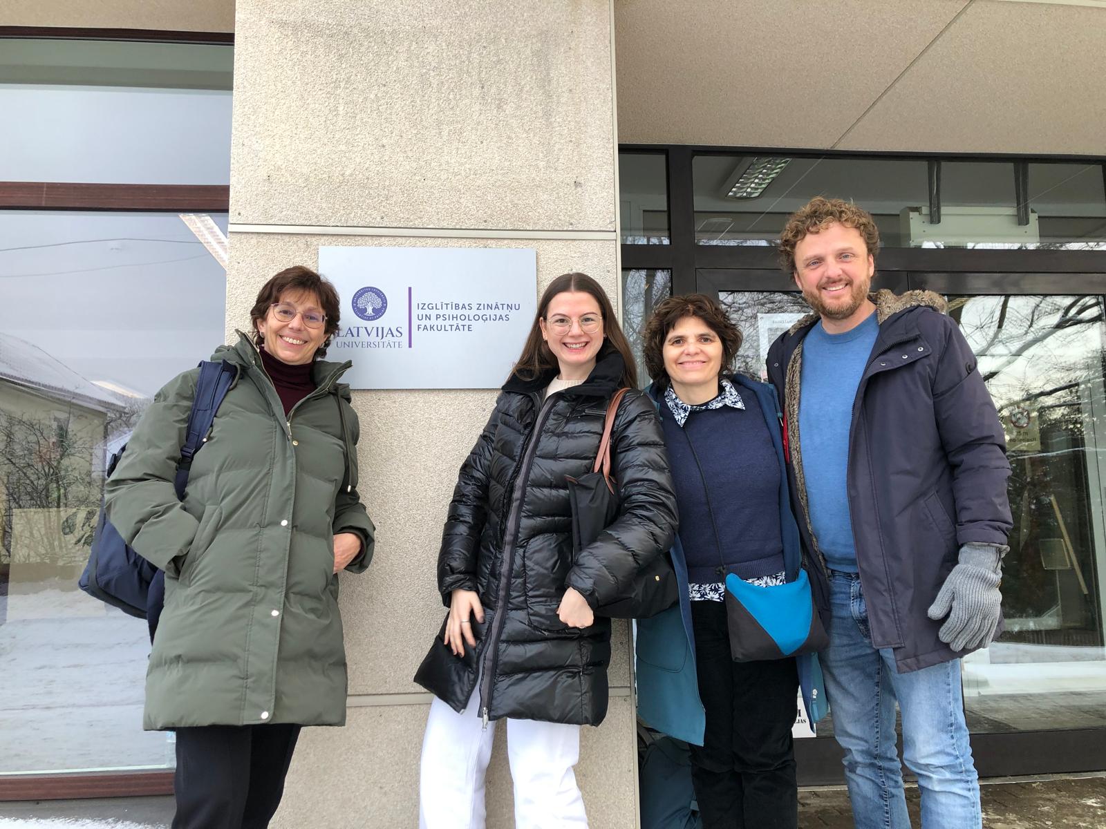 Elena Boadas, Anna Espelt, Tona Prat i Quim Bohils a Riga.