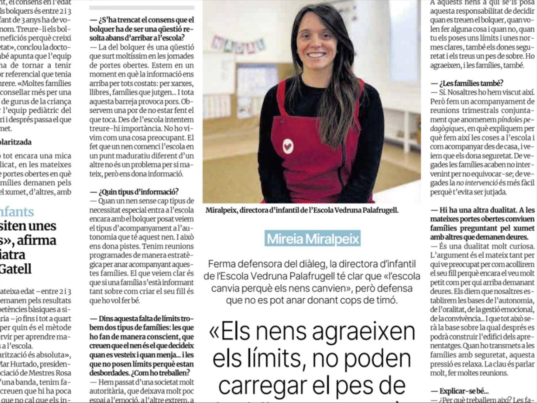 Entrevista a Mireia Miralpeix, directora d'Infantil