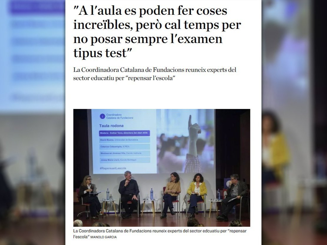Montse Jiménez a la jornada ‘Repensant l’escola’