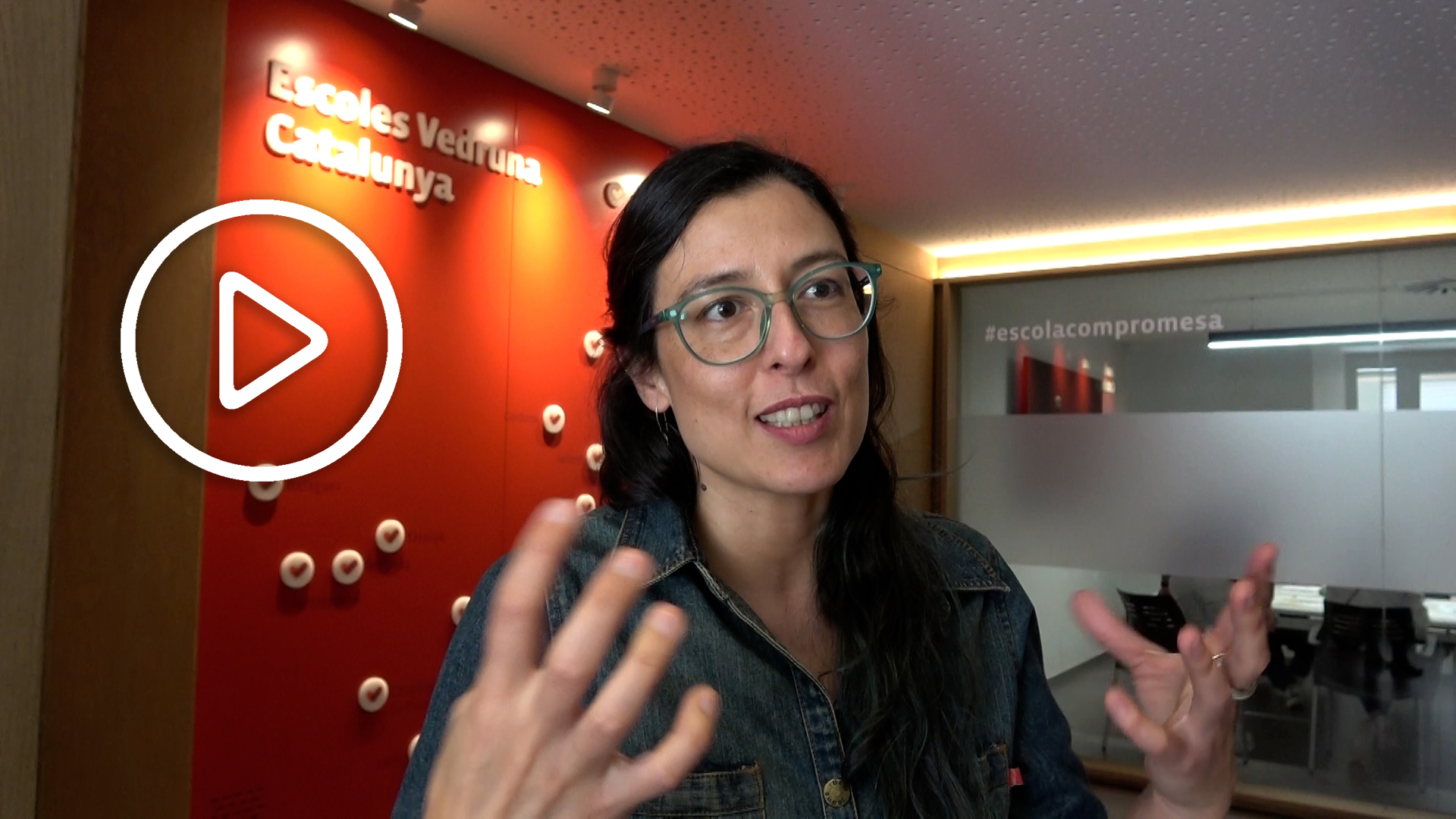 Isidora Sáez-Rosenkranz a la seu de la Fundació  Vedruna Catalunya Educació.