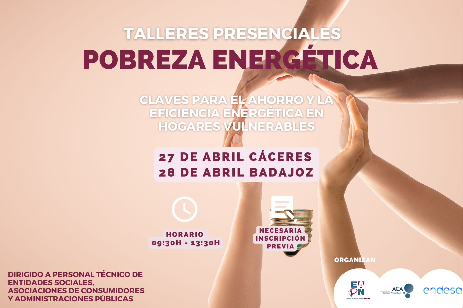 Talleres pobreza energética Extremadura