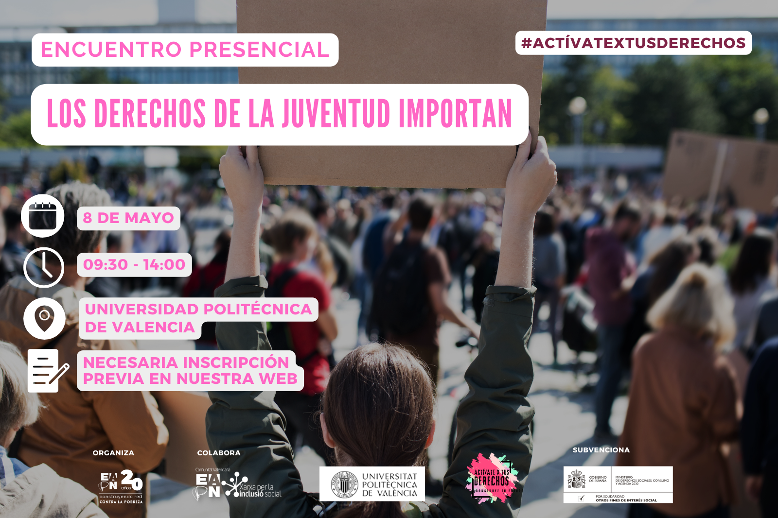 Encuentro presencial 'Los derecho de la juventud importan'