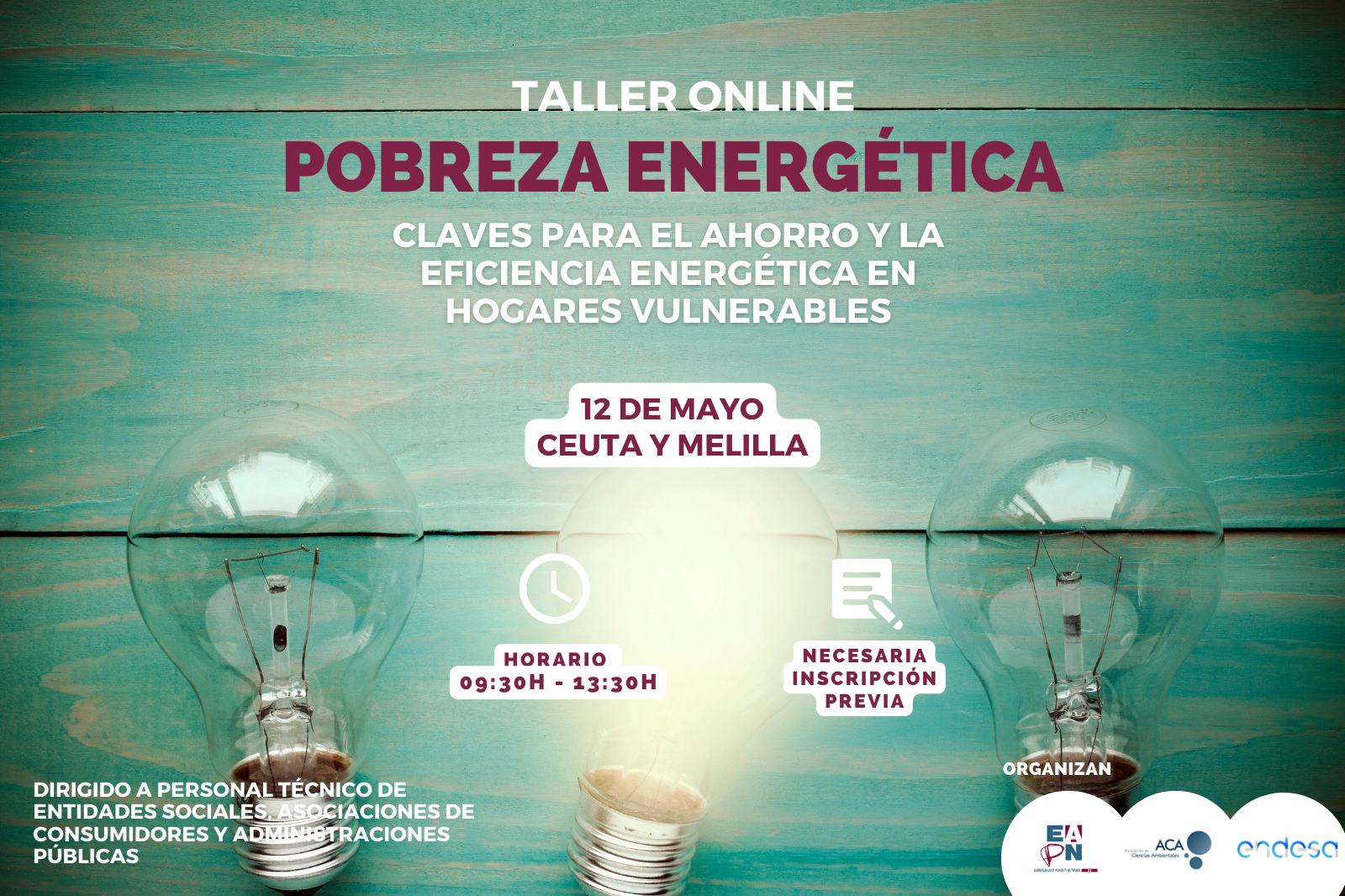 Talleres pobreza energética Ceuta Melilla