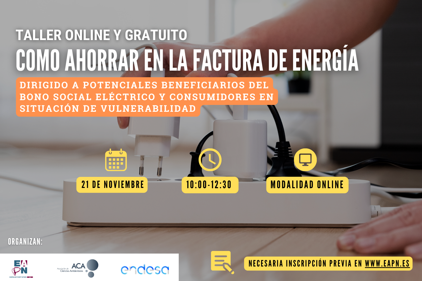 Taller 'Como ahorrar en la factura de energía'