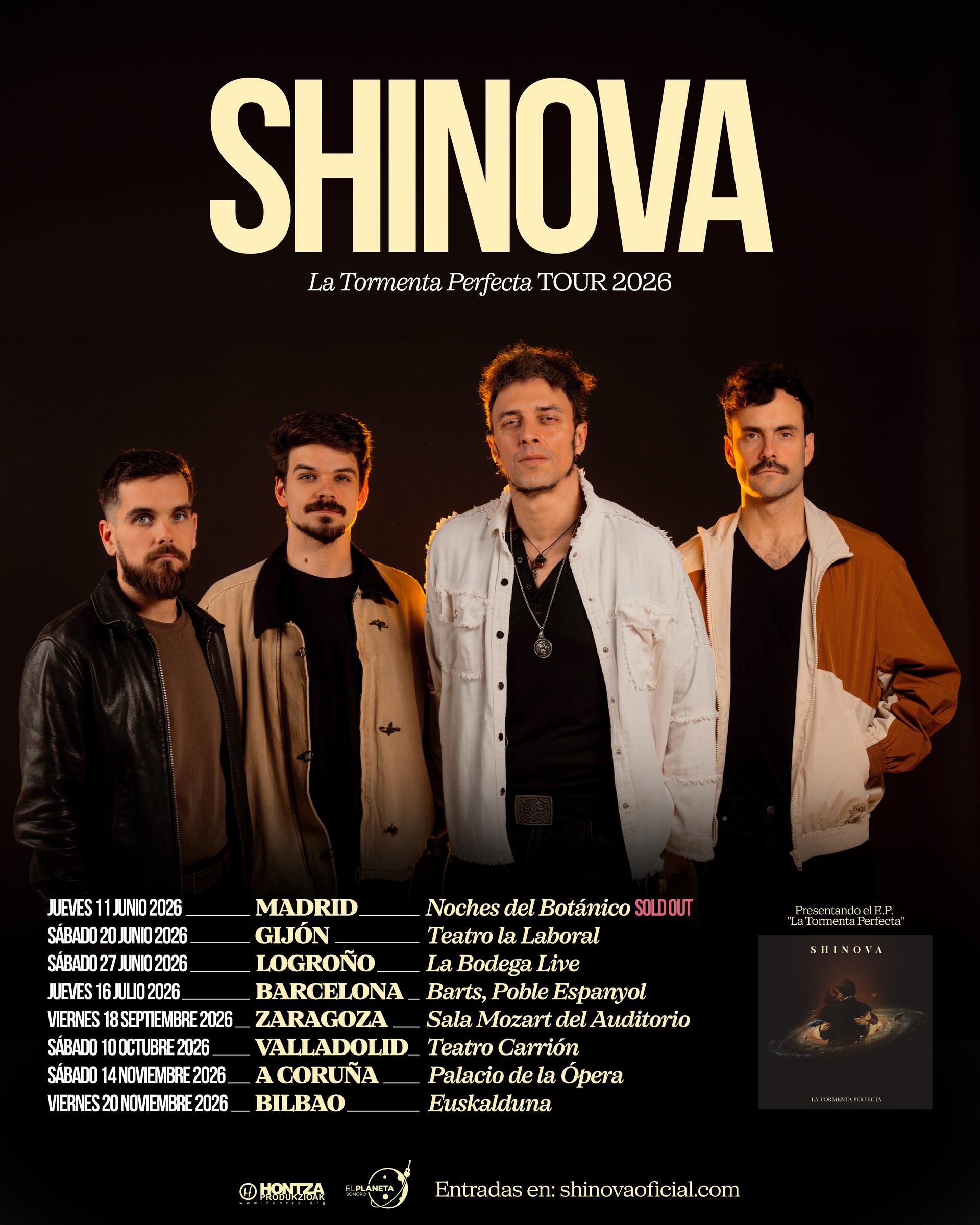 Cartel oficial de Shinova - La Tormenta Perfecta Tour 2026