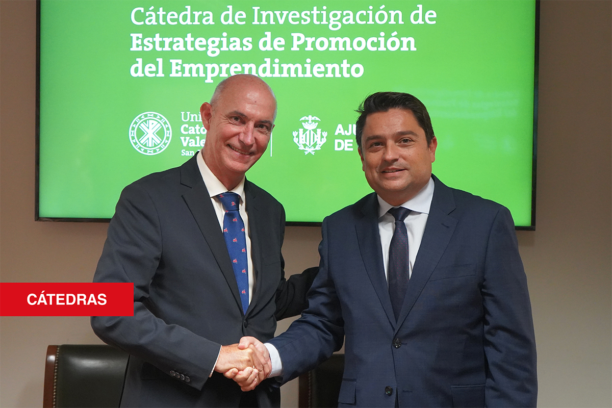 La UCV y el Ayuntamiento de Valencia crean una cátedra para promocionar el emprendimiento entre los jóvenes