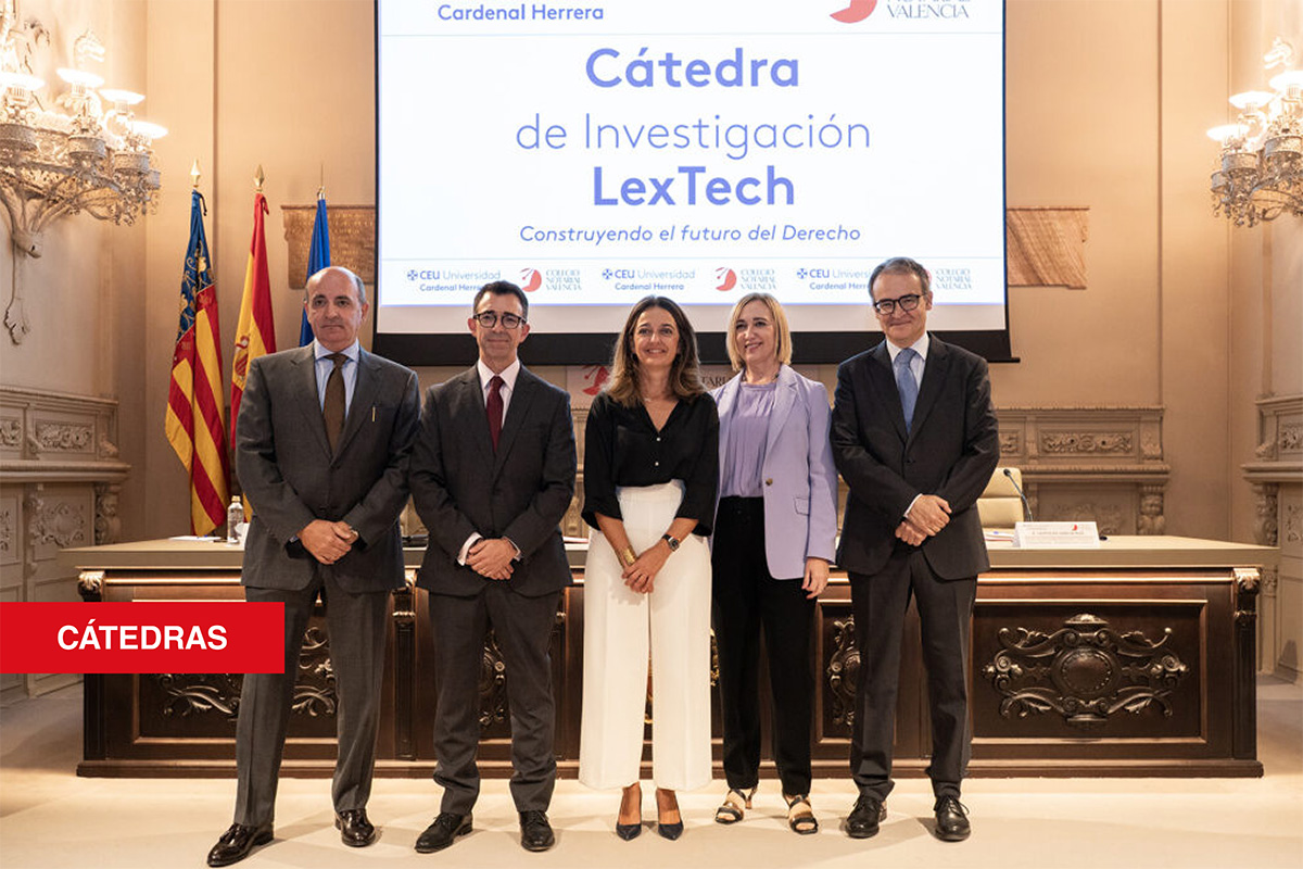 El Colegio Notarial de Valencia y CEU UCH presentan la Cátedra LexTech de Derecho Privado y Transformación Digital