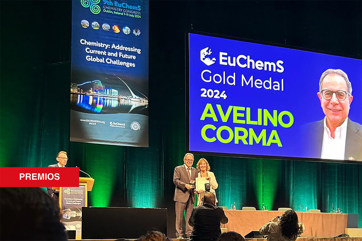Avelino Corma recibe la Medalla de Oro de la Sociedad Europea de Química