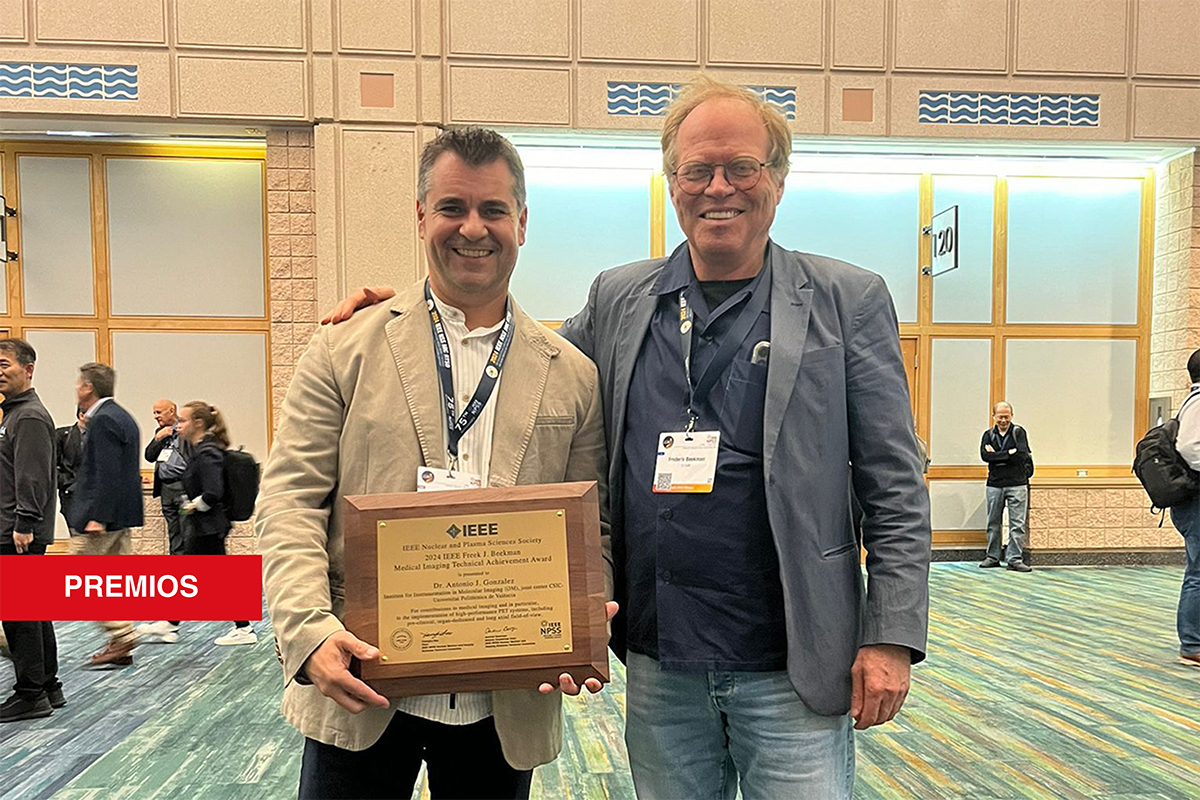 Antonio J. González, premio Freek J. Beekman Medical Imaging Technical Achievement Award, del NMISC