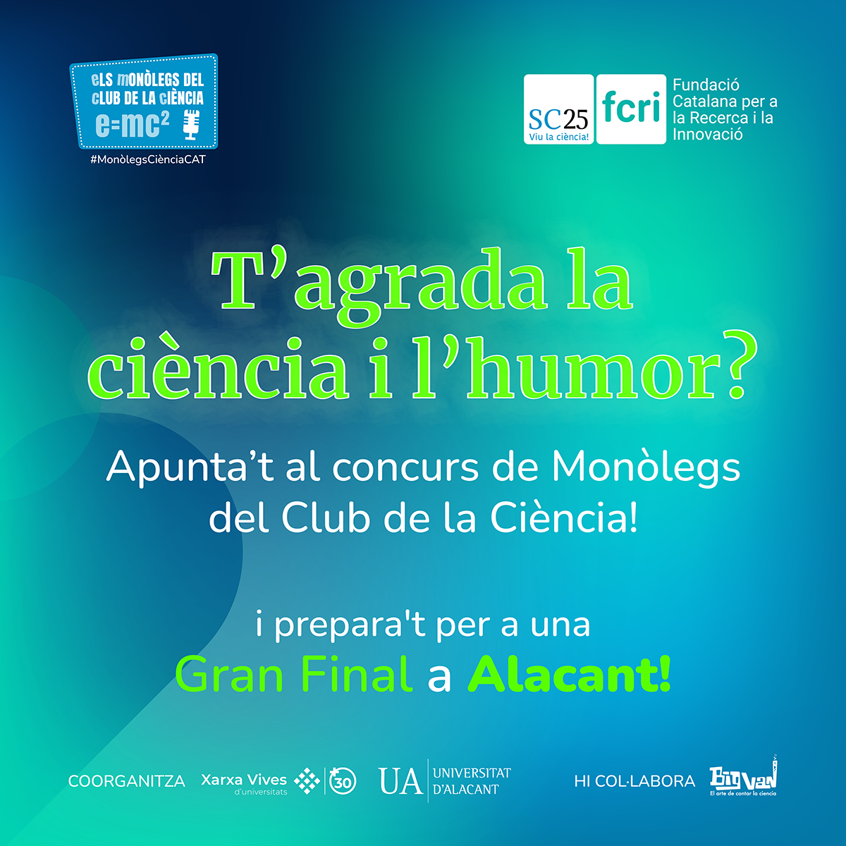 La UA acogerá la final del concurso de monólogos científicos del Club de la Ciència