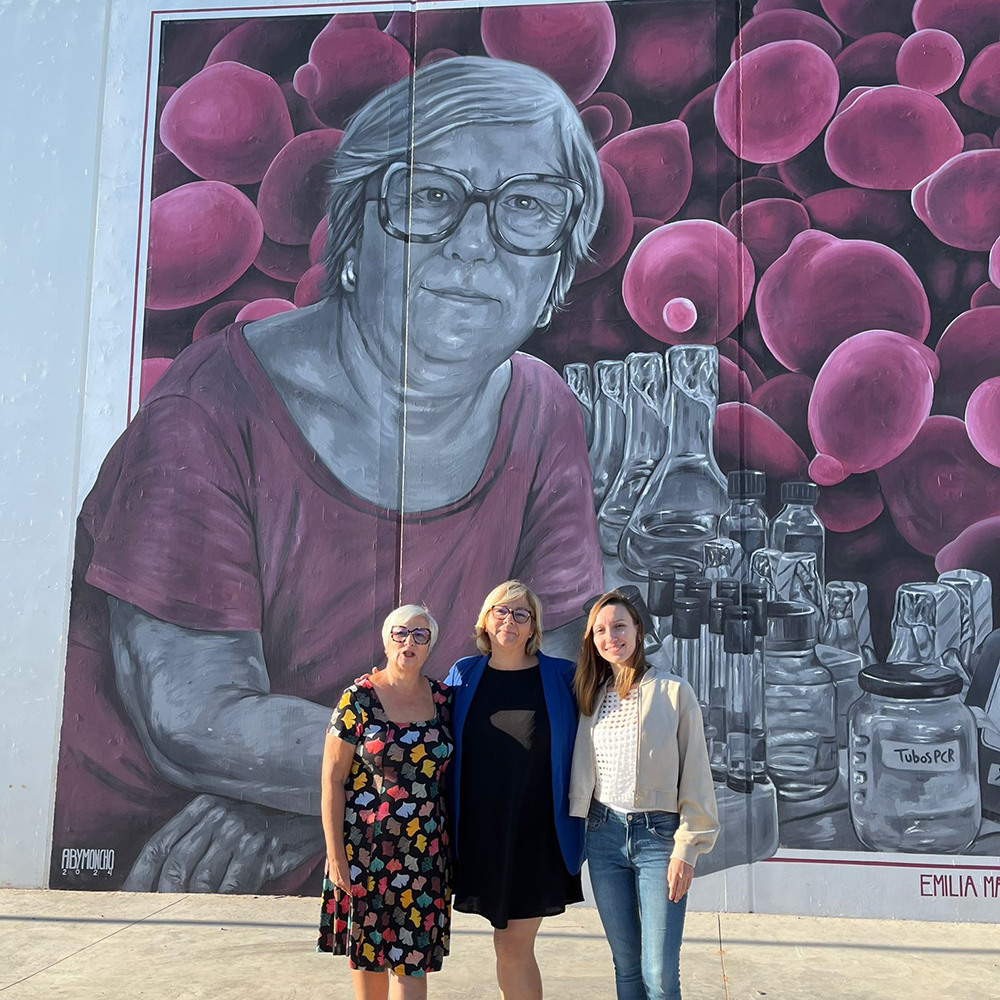 Emilia Matallana, protagonista del mural Dones de Ciència