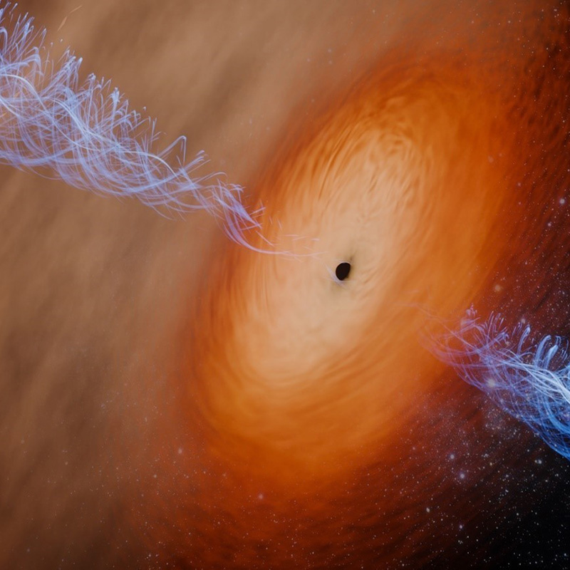 El telescopio Event Horizon puede mostrar un primer plano de un agujero negro y sus chorros